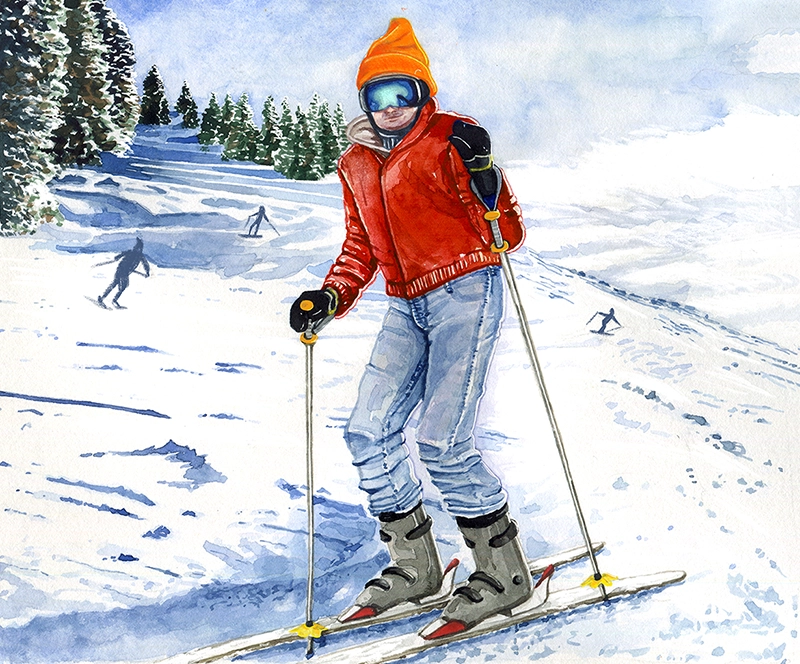 Skiing in Jeans